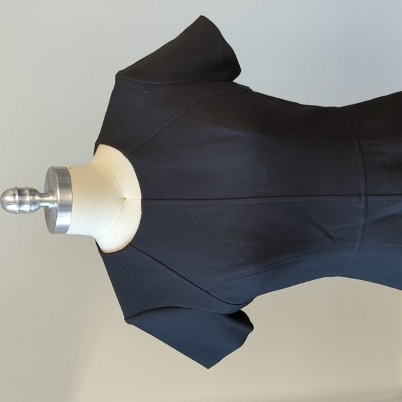Shoshanna A Line Short Sleeve Sheath Dress Black 6 business casual cocktail - Picture 3 of 6